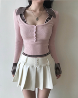 preti collar button u-neck nt