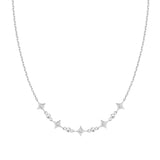 [worn by kim yuna kiki sui] shooting star station rhodium plating + 925 silver necklace N064-04H