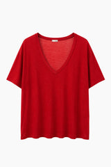 テンセルディープVネックTシャツ