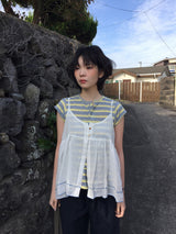 フォア ストライプド シャーリング Tシャツ (2color)