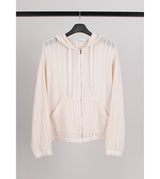 MESH KNIT HOOD ZIP-UP