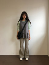 [SET]Arden bootcut pants + belt (3color)