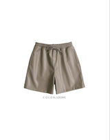 [S/S] レザーバンディングハーフパンツ(4color)