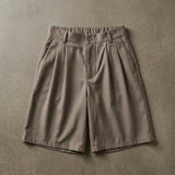 Deep Pleat Wide Shorts