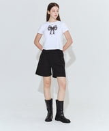 レースリボンTシャツ_ホワイト