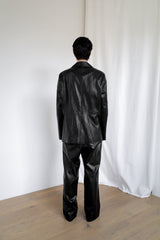 Faux leather jacket, Black