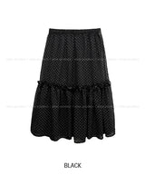 Rinko Dot Frill Chiffon Skirt