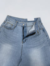 107 Damaged Wide Denim Pants