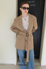 TRENCH BELT JACKET_BEIGE