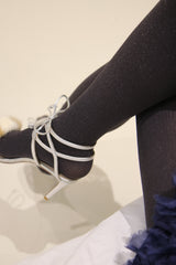vertical stripes tights (ashgray)