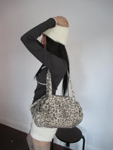 vintage leopard shoulder bag