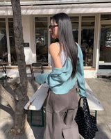 [ORIGINAL] Dori Cargo Pintuck Cotton Pants