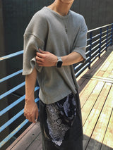  Avin Crop Waffle Short Sleeve T-Shirt 4C