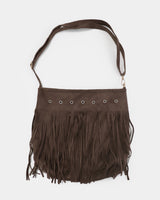 Nair suede tasele fringe cross bag