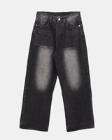 Seyu Back-Point Washed Denim Pants