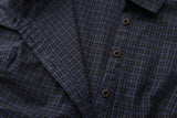 Classic Square Collar Check Shirt