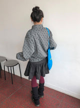 パンキットピーチファズフリルバンディングミニスカート