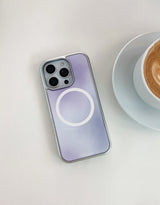 [MADE]ミスティラベンダー シルバー エポキシ MagSafeバンパー iPhoneケース