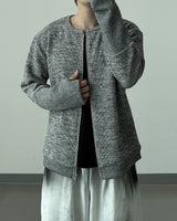 Angle Knit Zip-up with Hand Warmers