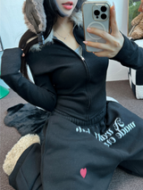 FUR PETIT SLIM HALF CROPPED ZIP-UP 🖤🩶🤍3COLOR