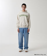 TWILL CUT OFF APPLIQUE HOODIE