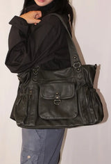 (2-way) VINTAGE POCKET LEATHER BAG