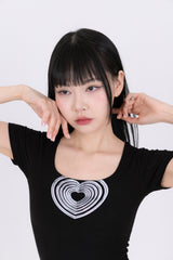 Infinite Hearts Crop T-Shirt