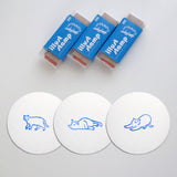 [Wood stamp] 3 kinds of cats a day