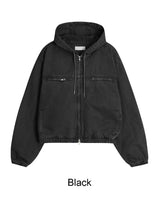 フェド染色クロップフードジャケット