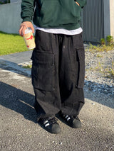 Big Pocket Balloon Cargo Denim Pants 2C