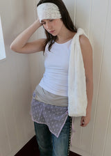 Lace Leaf Mesh Hair Band_White
