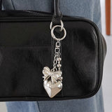 Heart ribbon keyring
