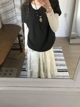ritten check blouse