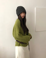 Daran Alpaca Round-Neck wool Long-Sleeve Knit