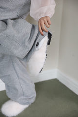 Dart pintuck wide pants