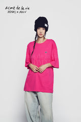 24FW HOSHI X ADLV ワッペン 半袖Tシャツ ピンク