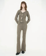 ASYMMETRIC COLOR KNIT CARDIGAN