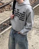 Stay Lettering Cropped Hoodie