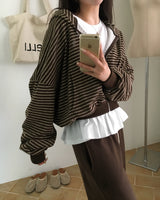 Soft Layered Frill Long Sleeve T-Shirt