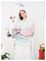 Color Stripe Rabbit Hoodie