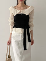 Buttery Off-Shoulder Layered Blouse