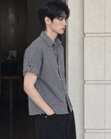 (UNISEX) Fireman Buckle Check Shirt