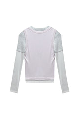 COMET LAYERED SLEEVE TOP / PINK