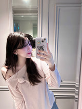 ルーズフィットコサージュニット MInt