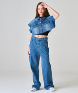 MP HALF CUTTING DENIM PANTS