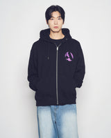 25FW A シンボルサークルナッピングフーディージップアップ