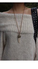 ROCK PEARL FRINGE NECKLACE