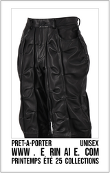 LINE LEATHER PANTS