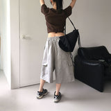 ディンプルオーバーサイズフィットバミューダカーゴパンツ