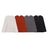 LMN St. リブド 3 バートンヘンリーネックロングスリーブ (4 colors)